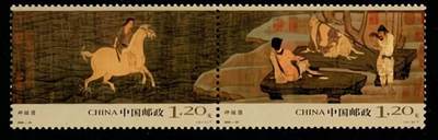 中国名家名画邮票专场 全品保真 可寄信 - 2006-29  神骏图一套二枚
