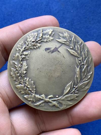 《竞宝斋》第410场 周日，周一，2场连拍 （全场包邮） 法国运动协会游泳比赛铜章 61.6克 49.8mm 丰饶角铜标