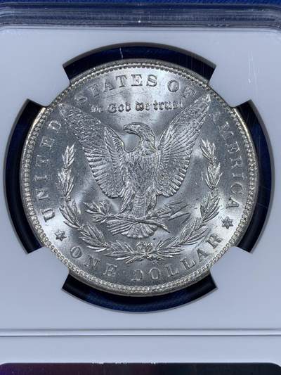 《竞宝斋》第410场 周日，周一，2场连拍 （全场包邮） NGC MS64 美国 1889 摩根 一美元 银币 卷拆品