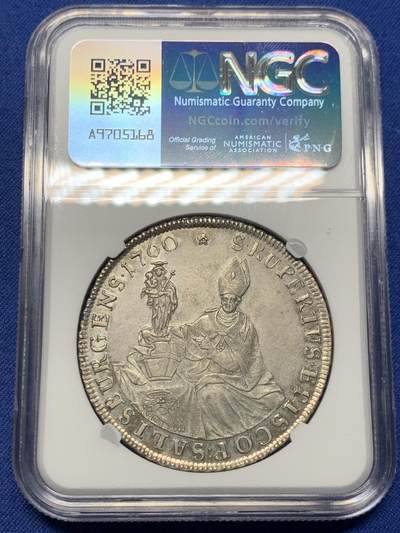 《竞宝斋》第410场 周日，周一，2场连拍 （全场包邮） NGC MS62 神圣罗马帝国 1760年 萨尔茨堡主教区 泰勒大银币 底板光洁 高点也保存的非常好