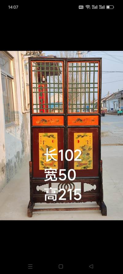 清未，落地大插屏 纯手工画松鹤延年 栩栩如生.十分精美. 品相完美.可用可藏 - 清未，落地大插屏 纯手工画松鹤延年 栩栩如生.十分精美. 品相完美.可用可藏