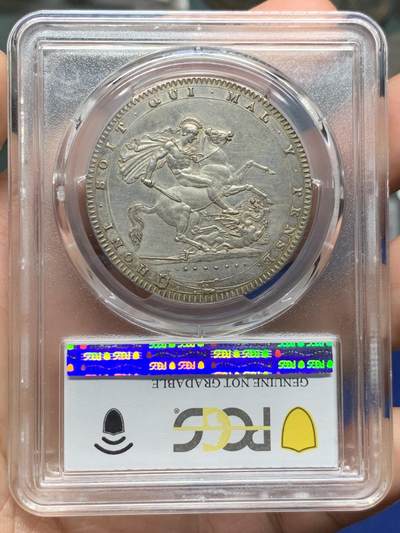 《竞宝斋》第410场 周日，周一，2场连拍 （全场包邮） PCGS AUD 英国1820乔治三世马剑大银币 见特写图