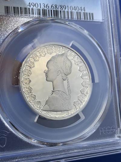 《竞宝斋》第410场 周日，周一，2场连拍 （全场包邮） 亚军分 PCGS PR68DCAM 1985年 意大利 500里拉 精制银币 霜光十足