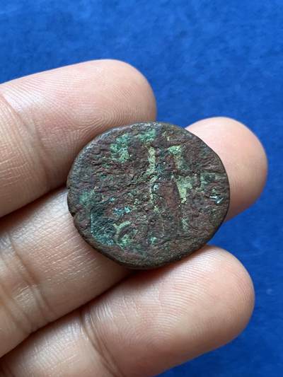 《竞宝斋》第410场 周日，周一，2场连拍 （全场包邮） 打制币三枚 少见品种（公元18-19世纪杜兰尼王朝狮子大铜币，公元2-3世纪印度帕提亚四德拉克马大铜币，古印度迈索尔王国大象铜币）