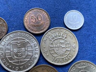 《竞宝斋》第410场 周日，周一，2场连拍 （全场包邮） 10枚一组 葡属安哥拉1952-1974年 含两枚银币