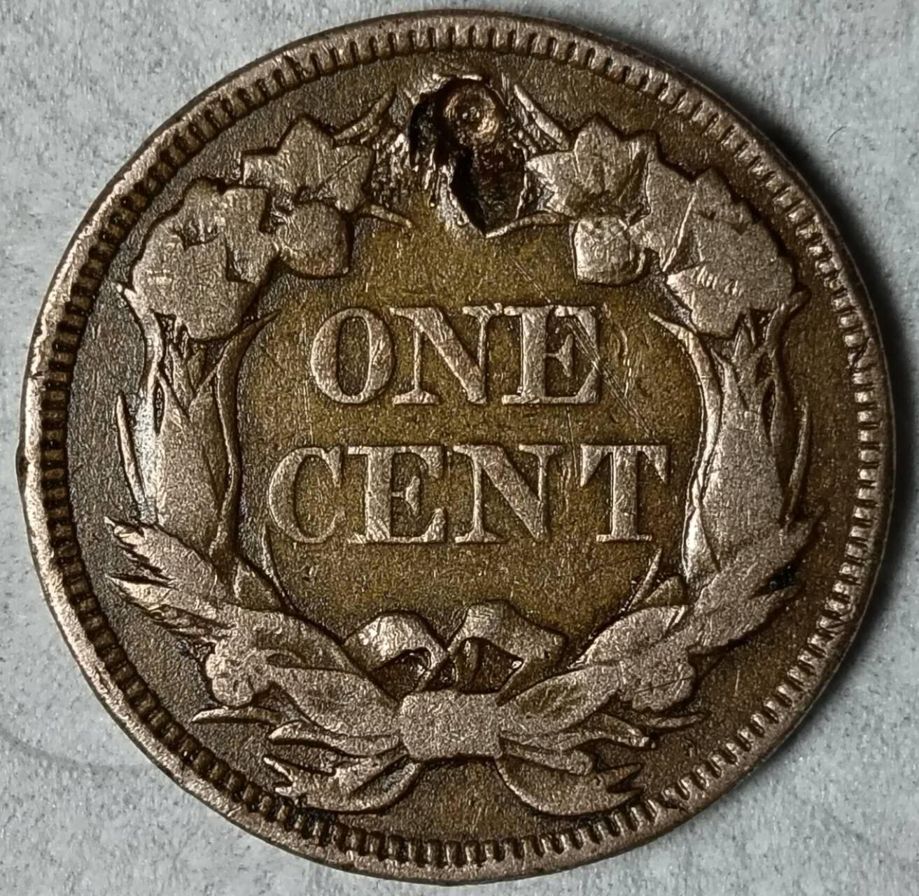 1857年美国飞鹰1美分铜币