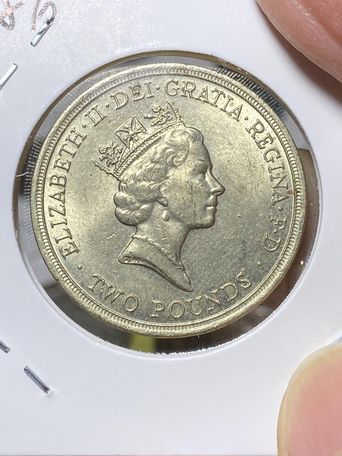 2025年第八十一场(总第一百零七场）外国好品散币(免佣金) 好品–英国🇬🇧1986单年份2英镑(第十三届英联邦运动会纪念币)
