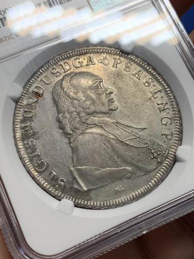 《竞宝斋》第410场 周日，周一，2场连拍 （全场包邮） NGC MS62 神圣罗马帝国 1760年 萨尔茨堡主教区 泰勒大银币 底板光洁 高点也保存的非常好