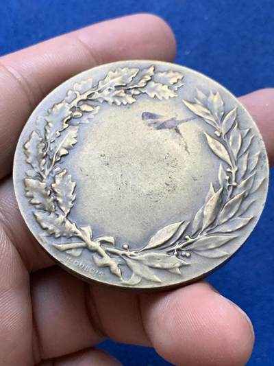 《竞宝斋》第410场 周日，周一，2场连拍 （全场包邮） 法国运动协会游泳比赛铜章 61.6克 49.8mm 丰饶角铜标