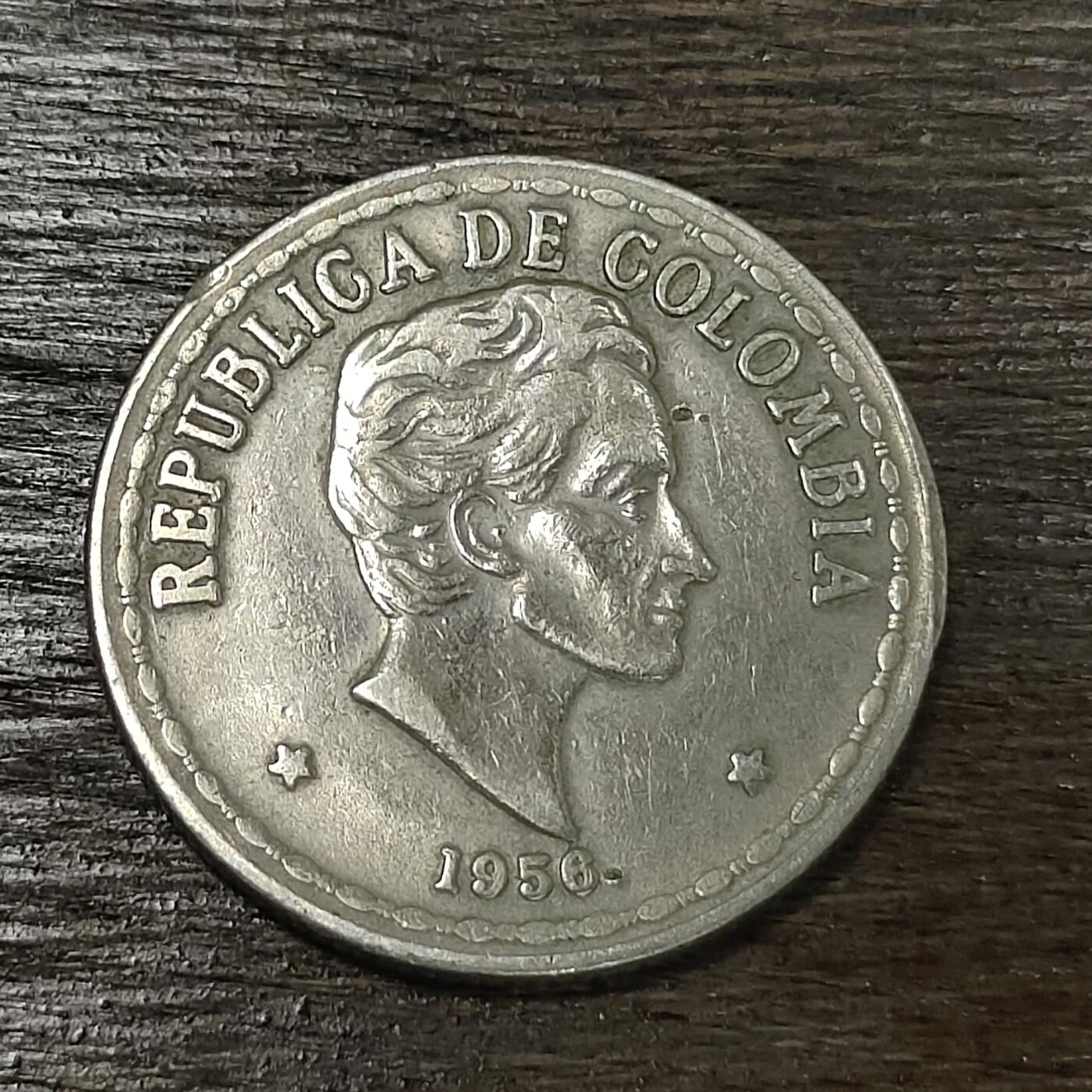 【铜匠收藏】★第130场★散币场，无佣金，30包邮。不满30元，支付5元运费。《接受代拍 代送NGC评级》 哥伦比亚 1956年 20分 镍币