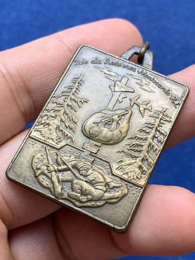 《竞宝斋》第410场 周日，周一，2场连拍 （全场包邮） 抵抗运动奖牌 19.9克 30.5*45.3mm