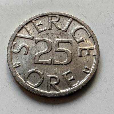 🌹外币初藏🌹🐯2025年第90场 周二无佣金特价场 - 瑞典1977年25欧尔