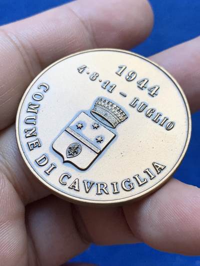 《竞宝斋》第410场 周日，周一，2场连拍 （全场包邮） 抵抗运动30周年纪念章 25.3克 39.1mm