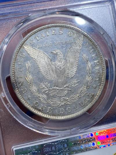 《竞宝斋》第410场 周日，周一，2场连拍 （全场包邮） PCGS MS62 摩根八羽 1878 8TF 钱币正反面均有多处复打 包括年份耳朵英文字 相当稀有的版别 辅以正反面均有环状老包浆 品种与品相兼得