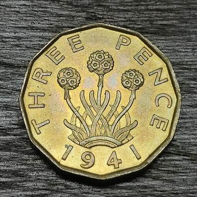 【铜匠收藏】★第130场★散币场，无佣金，30包邮。不满30元，支付5元运费。《接受代拍 代送NGC评级》 - 英国 1941年 3便士 乔治六世头像