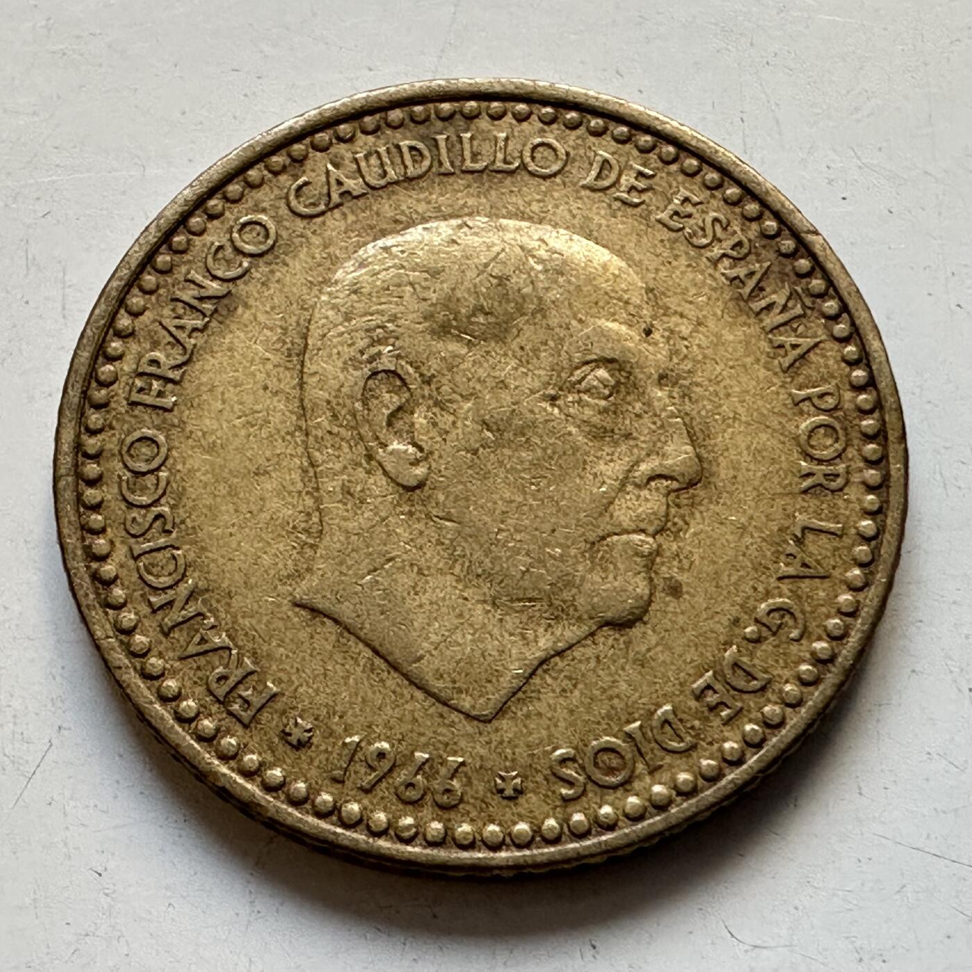 🌹外币初藏🌹🐯2025年第90场 周二无佣金特价场 西班牙1966年一比塞塔