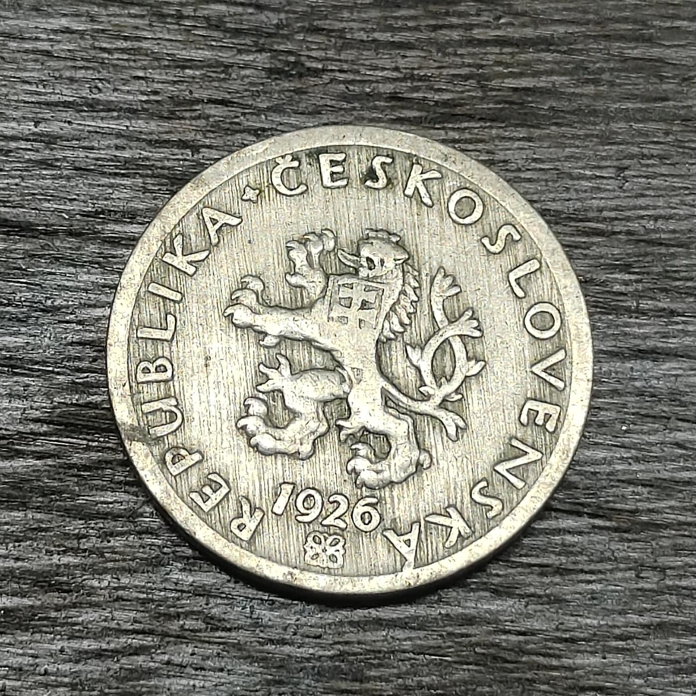 【铜匠收藏】★第130场★散币场，无佣金，30包邮。不满30元，支付5元运费。《接受代拍 代送NGC评级》 捷克斯洛伐克 1926年 20赫勒