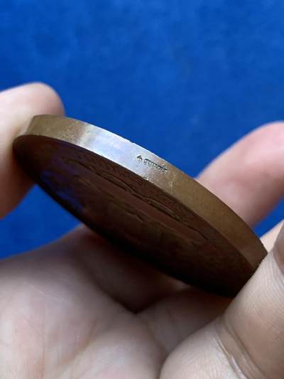 《竞宝斋》第410场 周日，周一，2场连拍 （全场包邮） 1869年法国博韦市工业博览会大铜章 蜜蜂铜标 58.5克 50.7mm 蜜蜂铜标