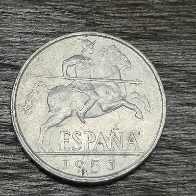 【铜匠收藏】★第130场★散币场，无佣金，30包邮。不满30元，支付5元运费。《接受代拍 代送NGC评级》 - 西班牙 1953年 10分 骑士 铝币