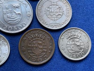《竞宝斋》第410场 周日，周一，2场连拍 （全场包邮） 10枚一组 葡属安哥拉1952-1974年 含两枚银币
