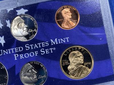 《竞宝斋》第410场 周日，周一，2场连拍 （全场包邮） 美国2005年精制套币