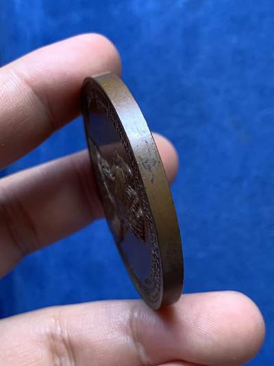 《竞宝斋》第410场 周日，周一，2场连拍 （全场包邮） 德国1815年普鲁士弗里德里希大公雕塑落成纪念大铜章 稀少品种 61.1克 49.5mm