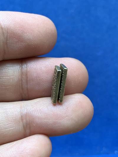 《竞宝斋》第410场 周日，周一，2场连拍 （全场包邮） 两枚一组 日本二朱金 打制周正 总重约3.26克