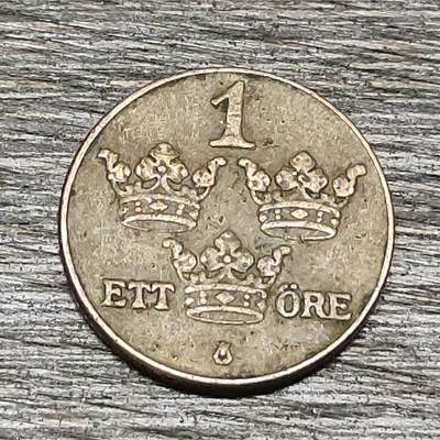 【铜匠收藏】★第130场★散币场，无佣金，30包邮。不满30元，支付5元运费。《接受代拍 代送NGC评级》 - 瑞典 1937年 1欧尔 铜币