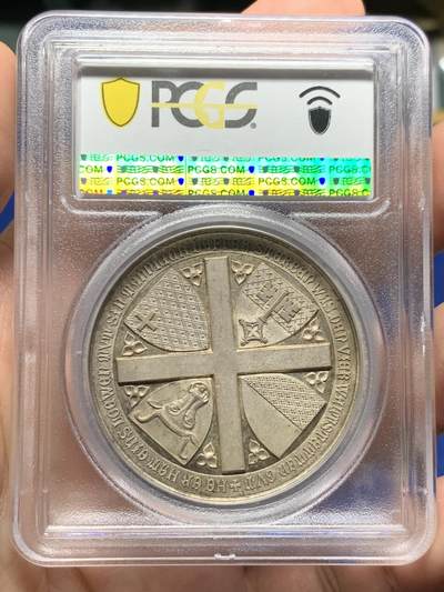 《竞宝斋》第410场 周日，周一，2场连拍 （全场包邮） PCGS SP64 瑞士1886年森帕赫战役600周年纪念大银章 高浮雕 类镜面底板 淡黄油包浆 加厚盒