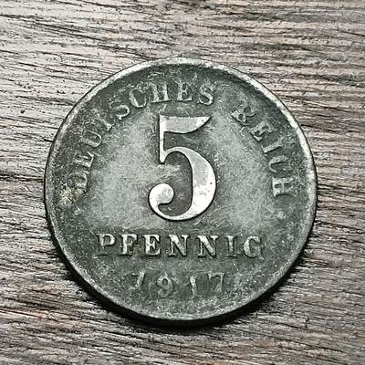 【铜匠收藏】★第130场★散币场，无佣金，30包邮。不满30元，支付5元运费。《接受代拍 代送NGC评级》 - 1917年 5芬尼 长翅 