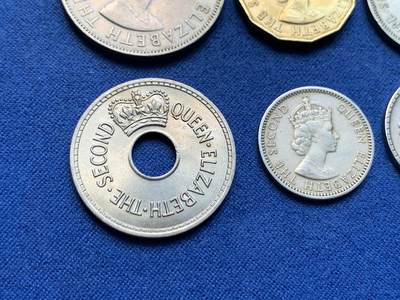 《竞宝斋》第410场 周日，周一，2场连拍 （全场包邮） 六枚一组 英属斐济1953-1968年伊丽莎白二世