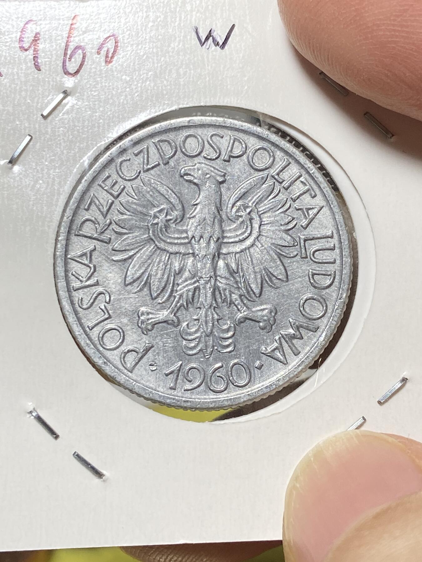 2025年第八十一场(总第一百零七场）外国好品散币(免佣金) 好品–波兰🇵🇱1960年2兹罗提(二战后第二套早期年份，无厂标版，华沙造)