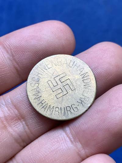 《竞宝斋》第410场 周日，周一，2场连拍 （全场包邮） 德国1933年 帝国汉堡市 纪念章 2.68克 22.1mm