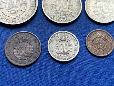 《竞宝斋》第410场 周日，周一，2场连拍 （全场包邮） 六枚一组 葡属印度1958-1961年