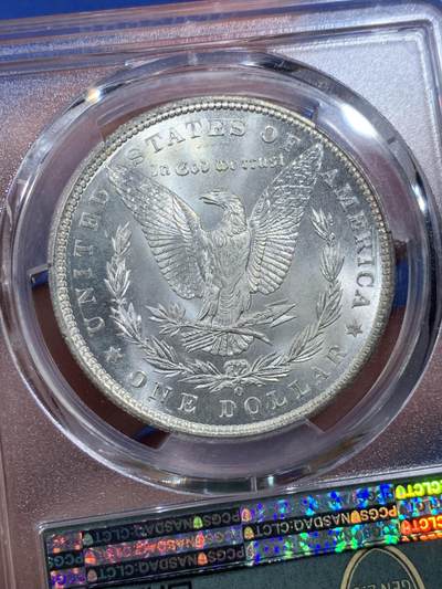 《竞宝斋》第410场 周日，周一，2场连拍 （全场包邮） NGC MS65 美国1900摩根1美元银币，老盒子