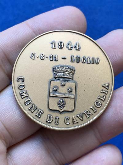 《竞宝斋》第410场 周日，周一，2场连拍 （全场包邮） 抵抗运动30周年纪念章 25.3克 39.1mm