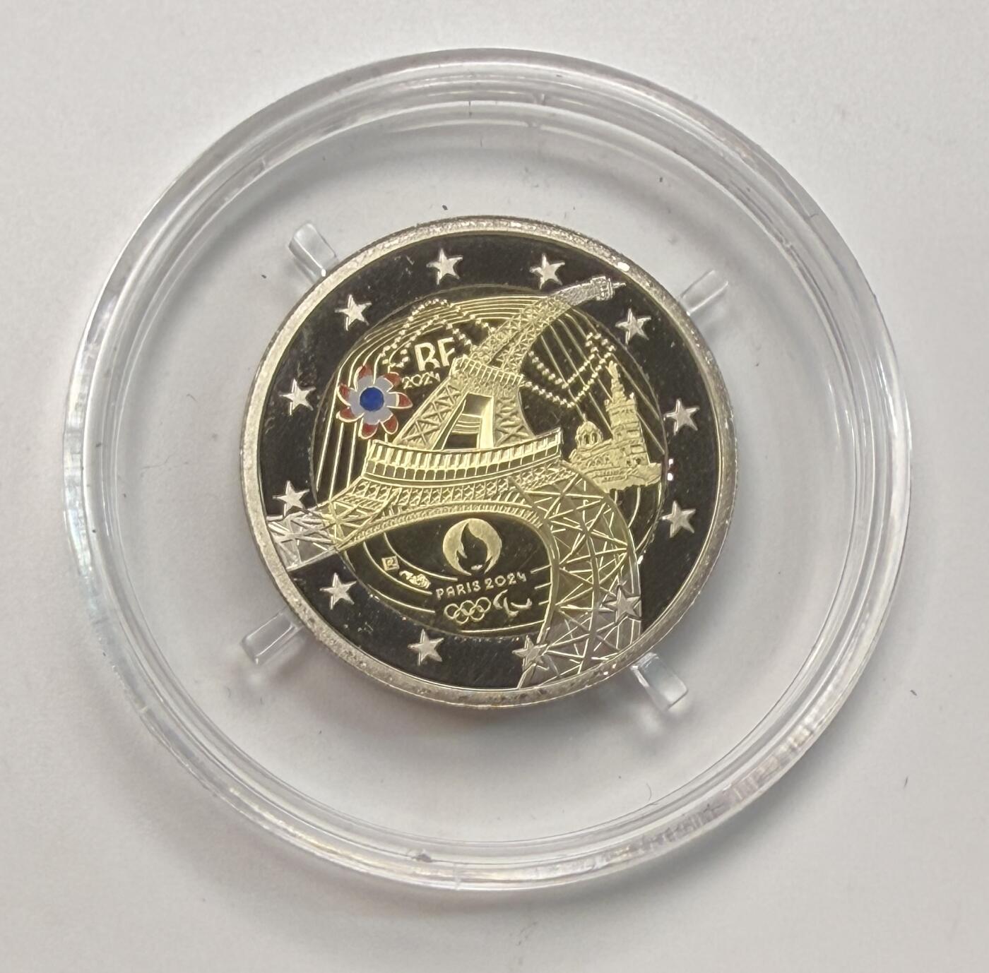 S&S Numismatic世界钱币-拍卖 第113期  法国2024年 巴黎奥运会和残奥会 2欧元双色精制纪念币 盒证齐全