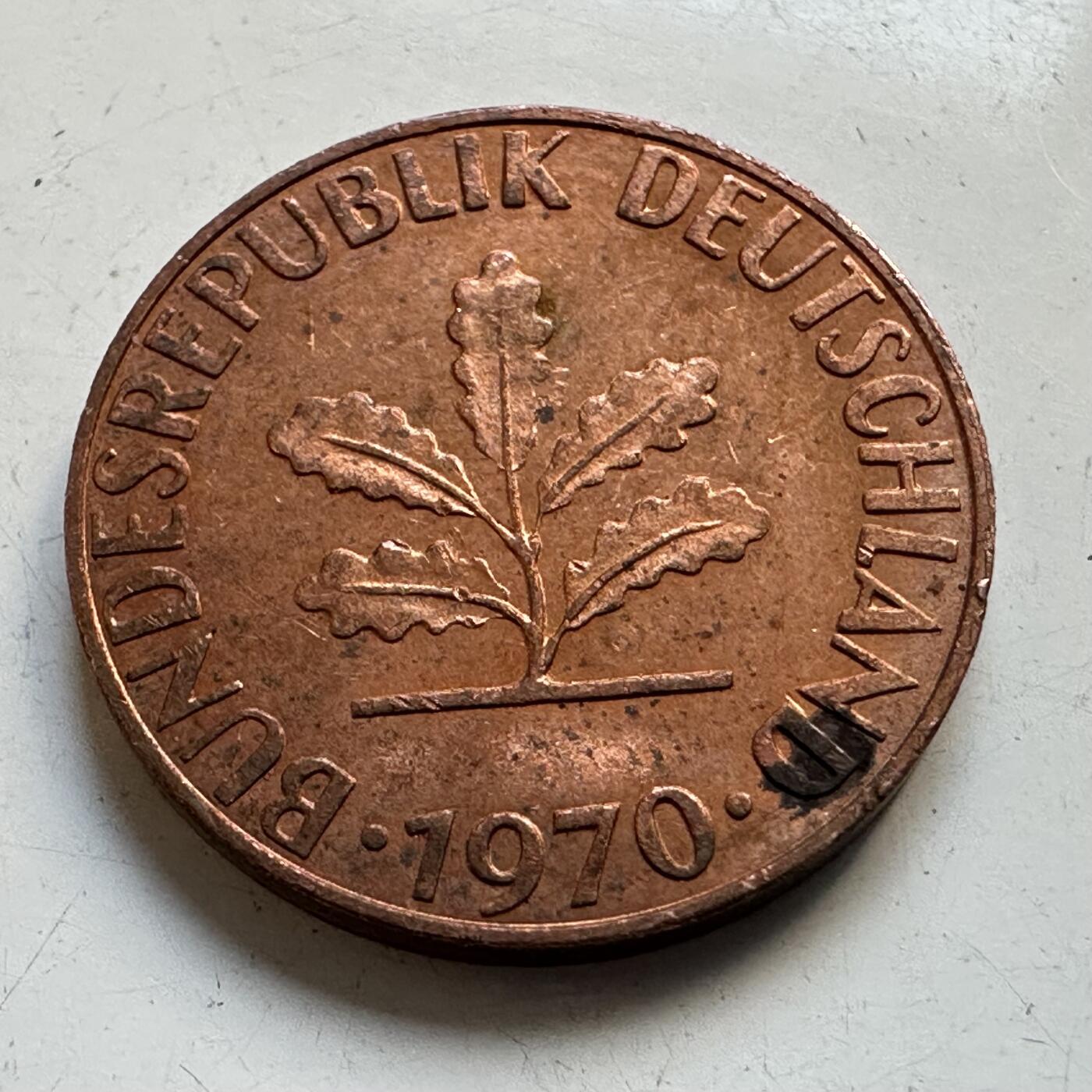 🌹外币初藏🌹🐯2025年第90场 周二无佣金特价场 德国1970年1芬尼