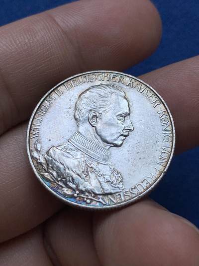 《竞宝斋》第410场 周日，周一，2场连拍 （全场包邮） 德国 1913年 普鲁士威廉二世军装2马克