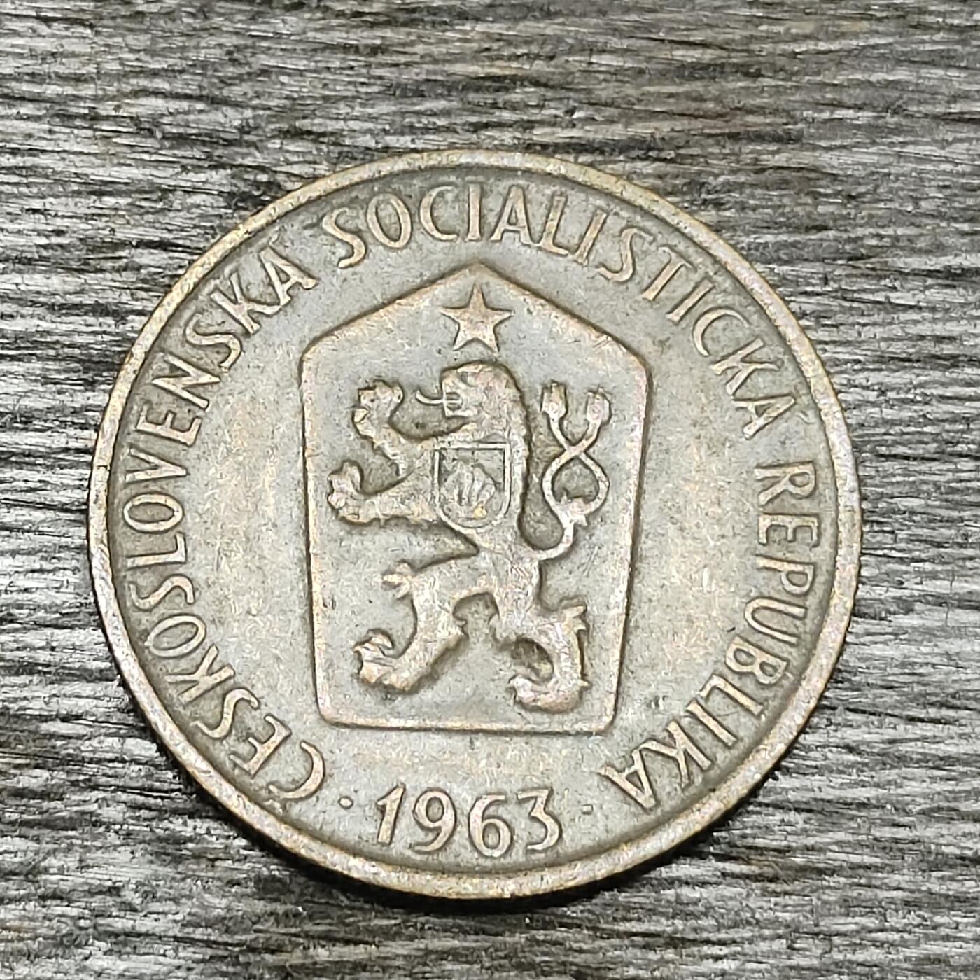 【铜匠收藏】★第130场★散币场，无佣金，30包邮。不满30元，支付5元运费。《接受代拍 代送NGC评级》 捷克斯洛伐克 1963年 50分 铜币 双尾狮子