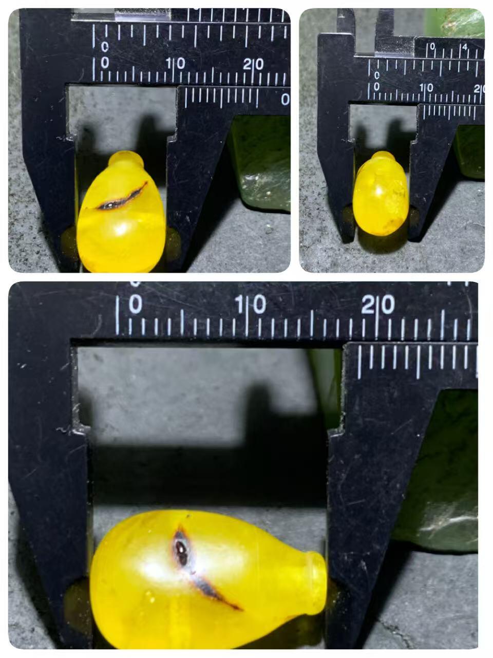 天然通货乌克兰蜜蜡一体佛头三通一个