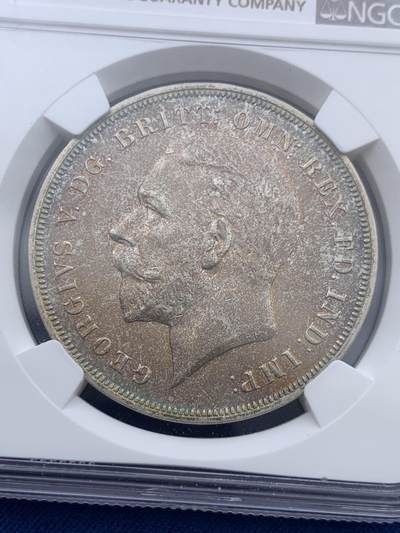 《竞宝斋》第410场 周日，周一，2场连拍 （全场包邮） NGC MS63 英国1935年乔治五世木马剑克朗银币