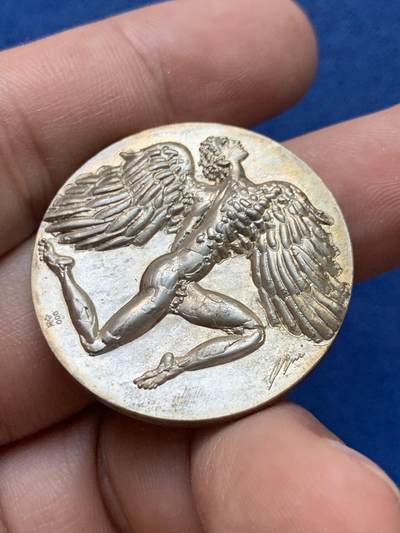 《竞宝斋》第410场 周日，周一，2场连拍 （全场包邮） 瑞士交通博物馆（汉斯·埃尔尼） 银章 900银 23.6克 33.2mm