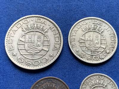 《竞宝斋》第410场 周日，周一，2场连拍 （全场包邮） 六枚一组 葡属印度1958-1961年