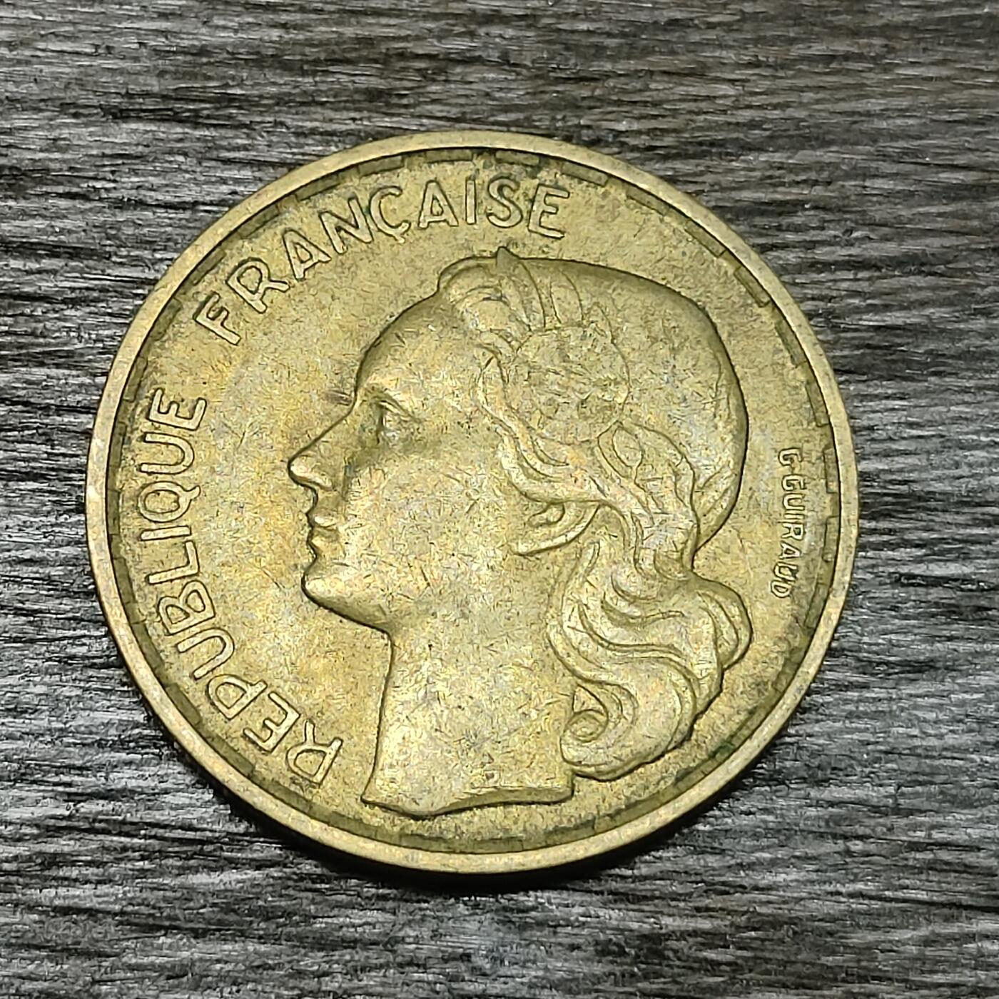 【铜匠收藏】★第130场★散币场，无佣金，30包邮。不满30元，支付5元运费。《接受代拍 代送NGC评级》 法国 1953年 10法郎 高卢熊鸡