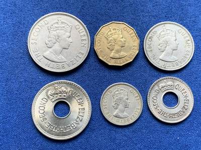 《竞宝斋》第410场 周日，周一，2场连拍 （全场包邮） 六枚一组 英属斐济1953-1968年伊丽莎白二世