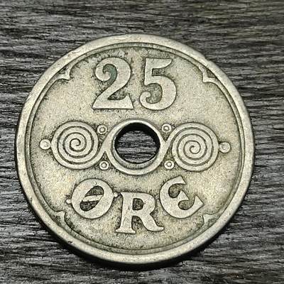 【铜匠收藏】★第130场★散币场，无佣金，30包邮。不满30元，支付5元运费。《接受代拍 代送NGC评级》 - 丹麦 1926年 25欧尔