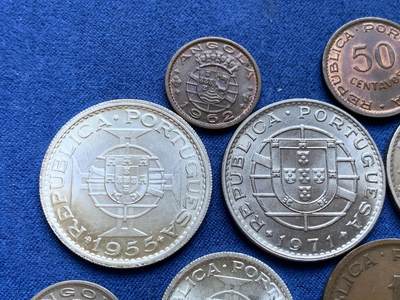 《竞宝斋》第410场 周日，周一，2场连拍 （全场包邮） 10枚一组 葡属安哥拉1952-1974年 含两枚银币