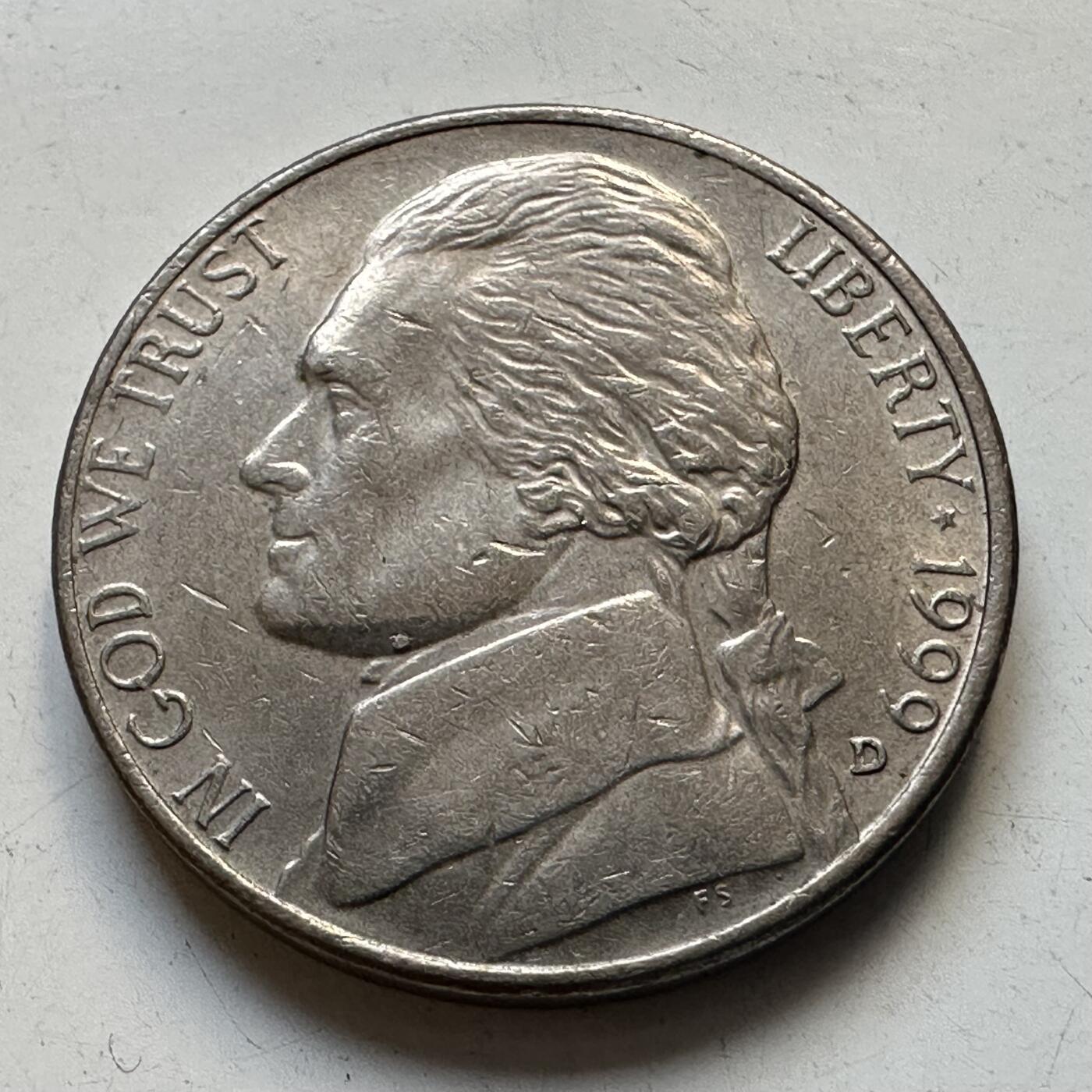 🌹外币初藏🌹🐯2025年第90场 周二无佣金特价场 美国1999年五分