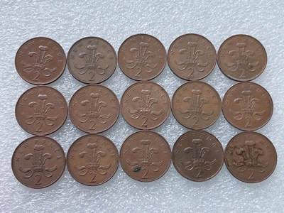 第一海外回流一元起拍收藏 散集专场  第238期 - 英国1971年2便士铜币 15枚